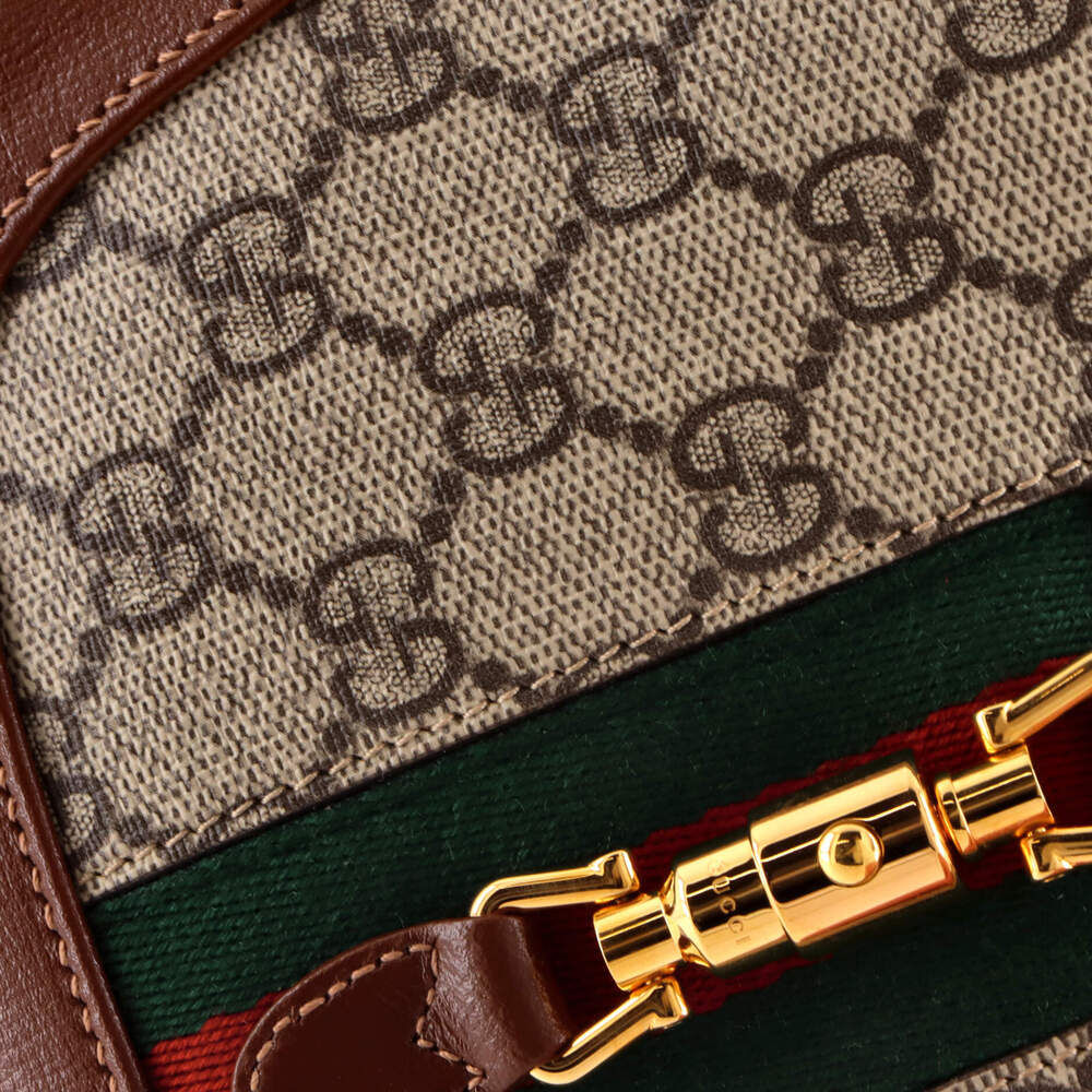 Gucci Jackie Hobo Gg Coated Canvas Mini #224305G16B - Picture 6 of 7